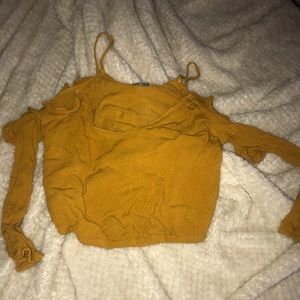 Yellow off shoulder top